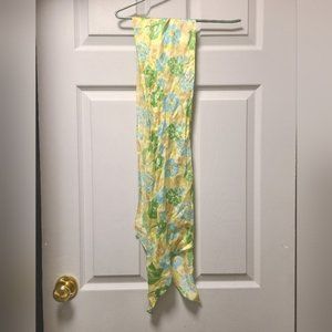 Vintage scarf, AE. Green &blue floral